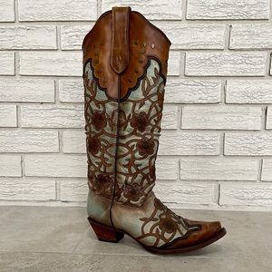 Corral Ladies Mint & Maple Floral Boots